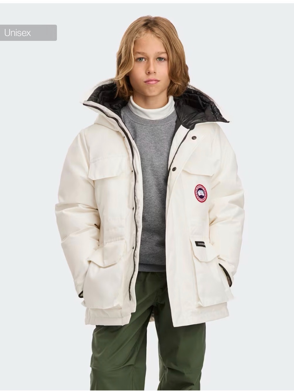 Canadian Goose Unisex Kids' Cream Puffer Jacket - Insulated Winter Coat